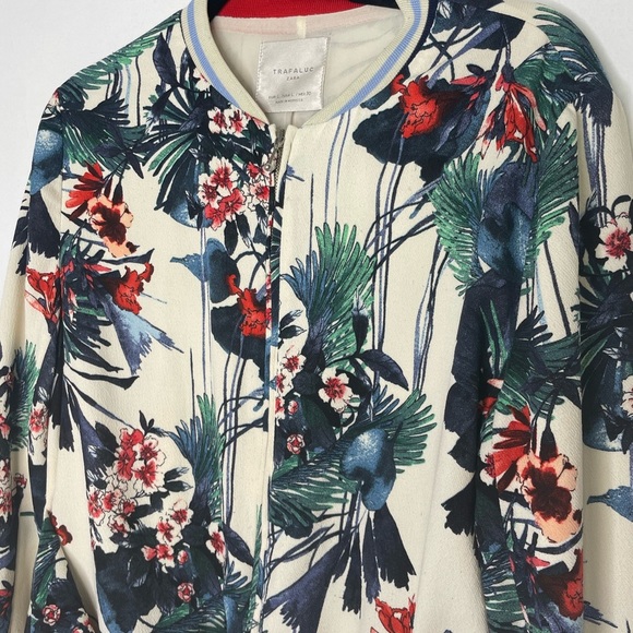 ZARA tropical bomber floral jacket - Picture 2 of 10